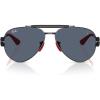 imageRayBan Rb3762m Scuderia Ferrari Collection Round SunglassesBlackDark Grey