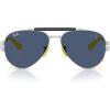 imageRayBan Rb3762m Scuderia Ferrari Collection Round SunglassesSilverDark Blue