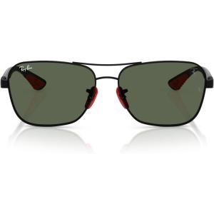 imageRayBan RB8336M Scuderia Ferrari Collection Square Sunglasses Matte BlackDark Green 58 mm