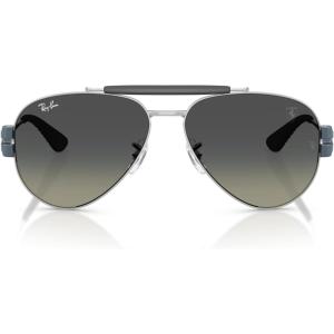 imageRayBan Rb3762m Scuderia Ferrari Collection Round SunglassesSilverGrey Gradient