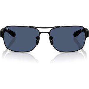 imageRayBan Rb3763m Square SunglassesMatte BlackDark Blue