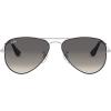 imageRayBan Kids RJ9506S Metal Aviator SunglassesBlack on SilverLight Grey Gradient Dark Grey