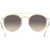 imageRayBan RB3647N Double Bridge Round SunglassesLegend GoldClear Gradient Grey