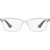 imageRayBan Rx7047 Rectangular Prescription Eyeglass FramesTransparent on GreyDemo Lens