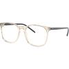 imageRayBan Rx5387f Low Bridge Fit Square Prescription Eyeglass FramesTransparent Light BrownBlueDemo Lens