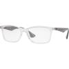 imageRayBan Rx7047 Rectangular Prescription Eyeglass FramesTransparent on GreyDemo Lens