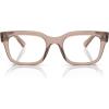 imageRayBan Rx7217 Chad Rectangular Prescription Eyewear FramesTransparent Light BrownDemo Lens
