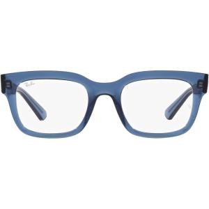 imageRayBan Rx7217 Chad Rectangular Prescription Eyewear FramesTransparent Dark BlueDemo Lens
