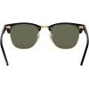 imageRayBan RB3016 Clubmaster Square SunglassesBlackG15 Green