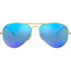 imageRayBan RB3025 Classic Polarized Aviator SunglassesMatte GoldPolarized Blue Mirror