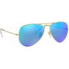 imageRayBan RB3025 Classic Polarized Aviator SunglassesMatte GoldPolarized Blue Mirror