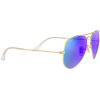 imageRayBan RB3025 Classic Polarized Aviator SunglassesMatte GoldPolarized Blue Mirror