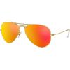 imageRayBan RB3025 Classic Polarized Aviator SunglassesMatte GoldPolarized Brown Mirror Red