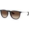 imageRayBan RB4171 Erika Round SunglassesMirror Blue on Light BrownBrown Gradient Dark Brown