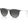 imageRayBan RB4171 Erika Round SunglassesRubber BlueGradient Grey