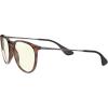 imageRayBan RB4171 Erika Round SunglassesRubber HavanaClear Blue Light Filter