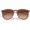 imageRayBan RB4171 Erika Round SunglassesRubber VioletPink Gradient Brown
