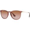 imageRayBan RB4171 Erika Round SunglassesTransparent Light BrownGoldGradient Brown