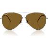 imageRayBan Rbr0101s Aviator Reverse SunglassesGunmetalPolarized Dark Brown