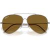 imageRayBan Rbr0101s Aviator Reverse SunglassesGunmetalPolarized Dark Brown