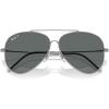 imageRayBan Rbr0101s Aviator Reverse SunglassesGunmetalPolarized Dark Grey