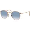 imageRayBan RB3447 Round Metal SunglassesRose GoldClear Gradient Blue