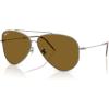 imageRayBan Rbr0101s Aviator Reverse SunglassesGunmetalPolarized Dark Brown