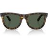 imageRayBan Rbr0502s Wayfarer Reverse Square SunglassesDark HavanaDark Green