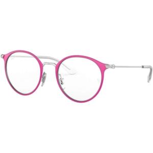 imageRayBan Kids Ry1053 Round Prescription Eyeglass FramesFuchsia on SilverDemo Lens