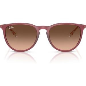 imageRayBan RB4171 Erika Round SunglassesRubber VioletPink Gradient Brown