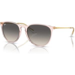 imageRayBan RB4171 Erika Round SunglassesTransparent PinkGrey Gradient