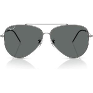 imageRayBan Rbr0101s Aviator Reverse SunglassesGunmetalPolarized Dark Grey