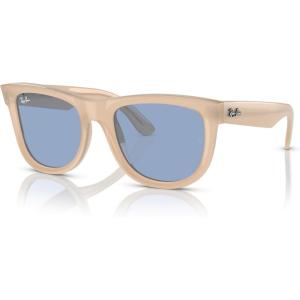 imageRayBan Rbr0502s Wayfarer Reverse Square SunglassesOpal BeigeHoneyLight Blue
