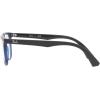 imageRayBan Junior Kids RY1601 Square Prescription Eyeglass FramesTransparent Blue on BlackDemo Lens