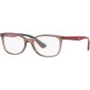 imageRayBan Kids RY1586 Square Prescription Eyeglass FramesTransparent BrownDemo Lens