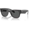 imageRayBan RB0840S Mega Wayfarer Square SunglassesTransparent BlackDark Grey