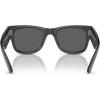 imageRayBan RB0840S Mega Wayfarer Square SunglassesTransparent BlackDark Grey