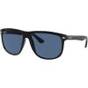 imageRayBan RB4147 Boyfriend Square SunglassesBlackDark Blue