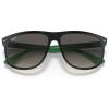 imageRayBan RB4147 Boyfriend Square SunglassesMatte Black on GreenGrey Gradient