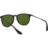 imageRayBan RB4171F Erika Low Bridge Fit Round SunglassesBlackPolarized Green