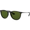 imageRayBan RB4171F Erika Low Bridge Fit Round SunglassesBlackPolarized Green