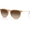 imageRayBan RB4171F Erika Low Bridge Fit Round SunglassesRubber BeigeBrown Gradient