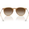 imageRayBan RB4171F Erika Low Bridge Fit Round SunglassesRubber BeigeBrown Gradient