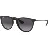 imageRayBan RB4171F Erika Low Bridge Fit Round SunglassesRubber BlackLight Grey Gradient Dark Grey