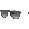 imageRayBan RB4171F Erika Low Bridge Fit Round SunglassesRubber BlackLight Grey Gradient Grey Polarized