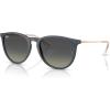 imageRayBan RB4171F Erika Low Bridge Fit Round SunglassesRubber BlueGrey Gradient