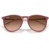 imageRayBan RB4171F Erika Low Bridge Fit Round SunglassesRubber VioletPink Gradient Brown