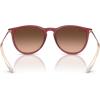 imageRayBan RB4171F Erika Low Bridge Fit Round SunglassesRubber VioletPink Gradient Brown