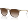 imageRayBan RB4171F Erika Low Bridge Fit Round SunglassesTransparent Light BrownBrown Gradient