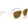 imageRayBan Rbr0102s Caravan Reverse Square SunglassesGoldPolarized Dark Brown